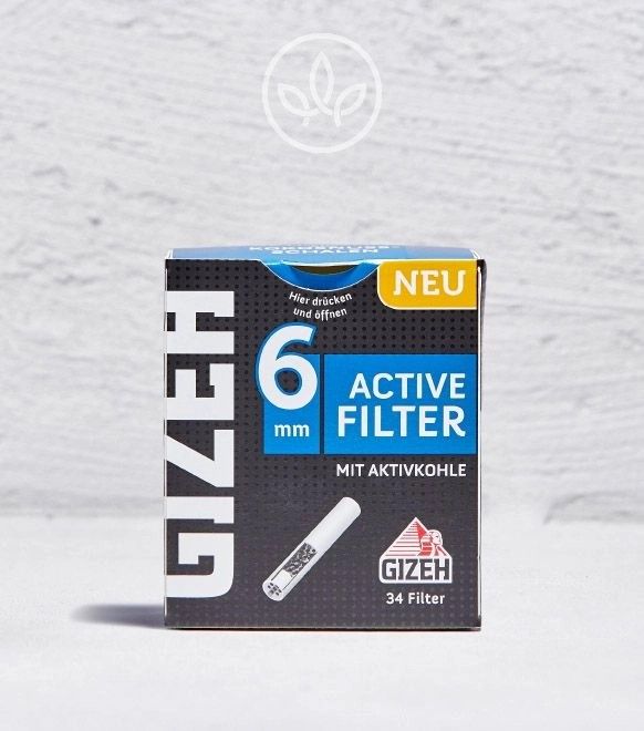 Black Filter Aktivkohle 6 mm, Gizeh, Headshop Filter